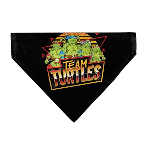 Teenage Mutant Ninja Turtles Haustier-Bandana, Teenage Mutant Ninja Turtles, Team Turtles Pose, Schwarz / Rot, nur zum Hineinschlüpfen von Buckle-Down