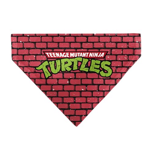 Teenage Mutant Ninja Turtles Haustier-Halstuch, Motiv: Teenage Mutant Ninja Turtles, Brick Title, Logo, Schlupfhalsband, Bandana von Buckle-Down