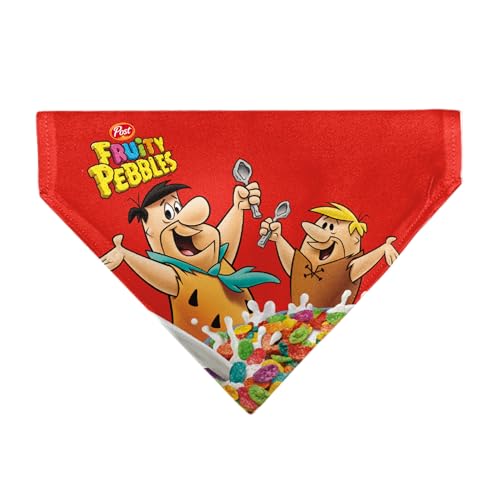 The Flintstones Haustier-Halstuch, fruchtige Kieselsteine, Fred und Barney Rubble Müsli-Box, bedruckt, mehrere Schlupfkragen, nur Bandana von Buckle-Down