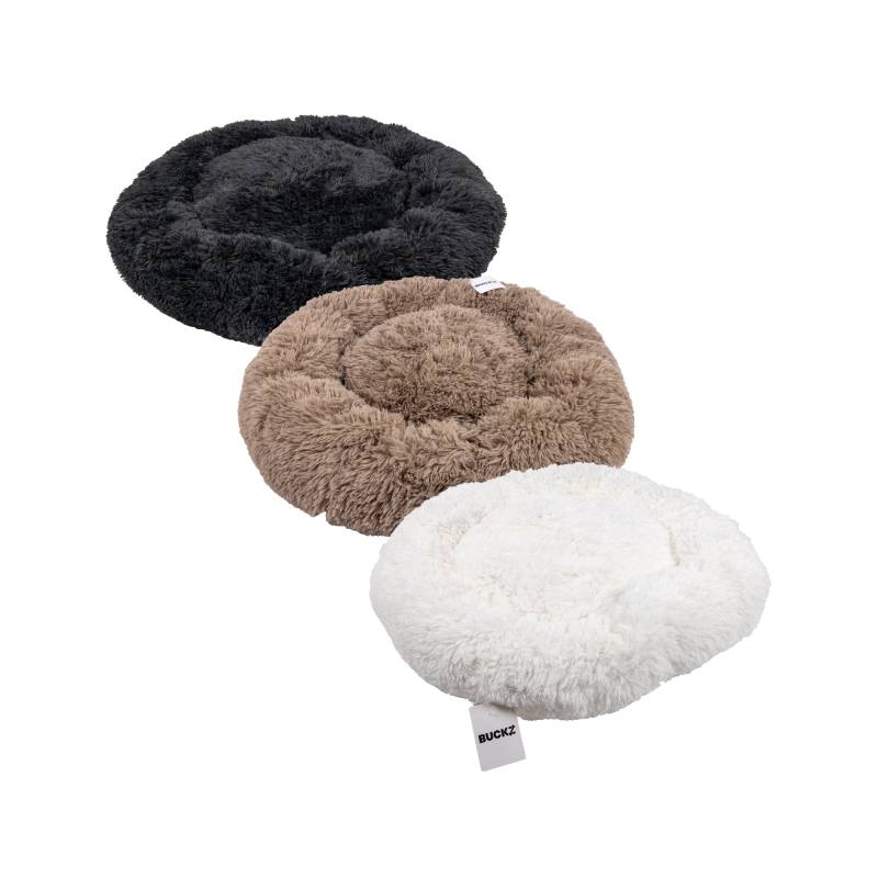 Buckz Donut Hundebett - Schwarz - 60 cm von Buckz