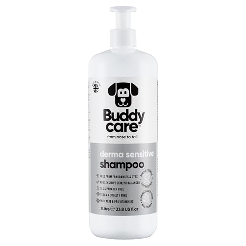 Derma Sensitive Shampoo von Buddycare - Hundeshampoo für empfindliche Haut - Mit Aloe Vera und Pro-Vitamin B5 (1L) von Buddycare