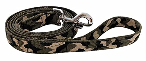 BUDDYPACK | Hundeleine mit Handschlaufe | 1,00 – 2,00 m lang | 20 mm breit | Bunt: Viele Hübsche Farben (1,20 m, Khaki-Creme-Schwarz) von Buddypack