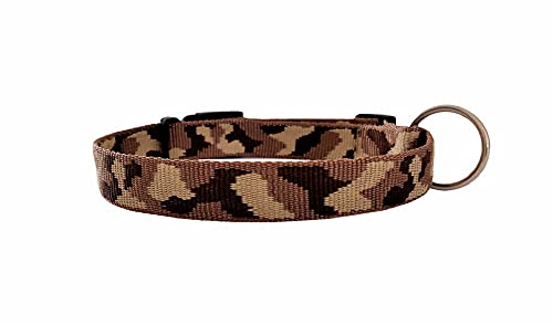 BUDDYPACK | Trendy Hundehalsbänder mit Klickverschluß verstellbar | Größe XS-XL | Viele Bunte Farben (L (55-70 cm), Hellbraun-Creme-Dunkelbraun) von Buddypack