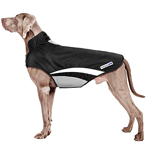 Buddypuppy Hundemantel Winter, Regenmantel Hund Wasserdicht, Fleece Hundejacke für Mittel Grosse Hund mit Geschirrloch & Reflexstreifen von Buddypuppy