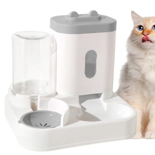 Buerfu Automatischer Katzenfutterspender | Katzenfutterspender Hundefutterspender | Futterbehälter Pet Feeder, Wasserspender Tierfutterspender 2 in 1 für kleine mittelgroße Hunde Katzen von Buerfu