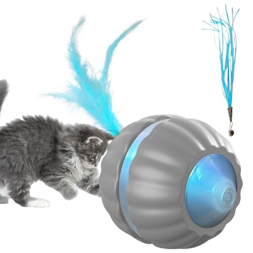 Buerfu Automatisches Interaktives Katzen-Spielzeug Mit Feder-Schwanz & USB-Ladung – 3 Modi Bewegungs-/Berührungsaktivierter Ball Für Wohnungskatzen & Kätzchen Buerfu Automatisches Interaktives Katzen-Spielzeug Mit Feder-Schwanz & USB-Ladung – 3 Modi Bewegungs-/Berührungsaktivierter Ball Für Wohnungskatzen & Kätzchen von Buerfu