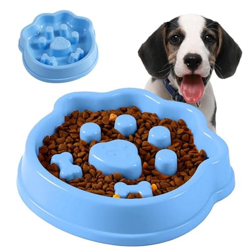 Buerfu Futternapf für Hunde | Puzzle-Schüssel Slow Feeder Futternapf | Interaktiver, Anti-Rutsch, lustiger Slow Bowl Feeder für kleine Hunde und Katzen, kleine mittelgroße Hunde von Buerfu