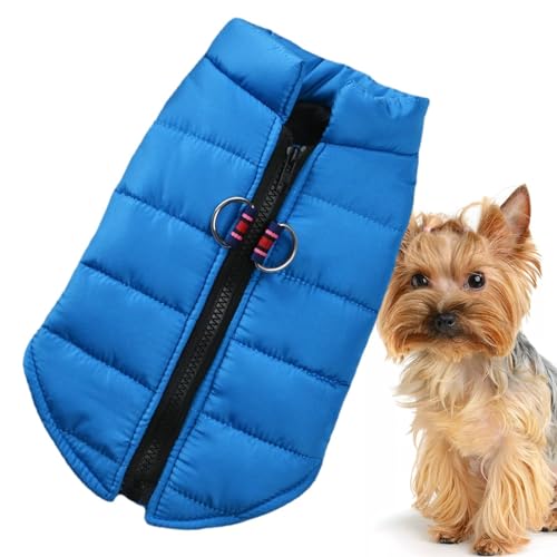 Buerfu Hunde-Schneejacke, Weste, isolierter Hundemantel | Warme Hundeweste,Windabweisende, bequeme, wasserdichte Hunde-Winterjacke mit Reißverschluss und Fleecefutter für kleine, mittelgroße und große von Buerfu