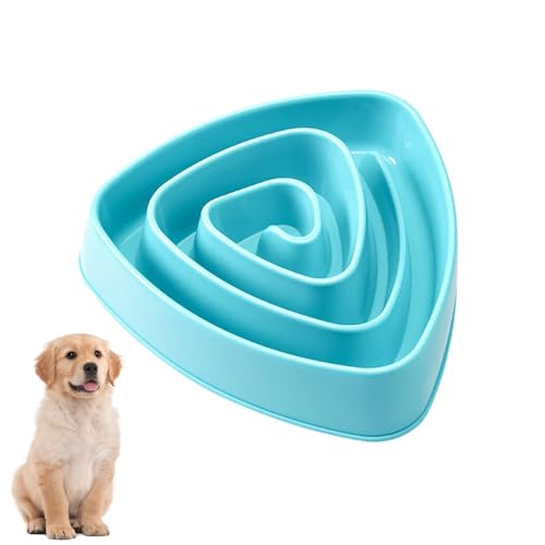 Buerfu Hundenapf Slow Feeder | Dreieckiger Puzzle Feeder Hundenäpfe - Hundenapf Anti-Rutsch Slow Food Bowl Interaktiv für Kleine Mittlere Große Hunde Katzen von Buerfu