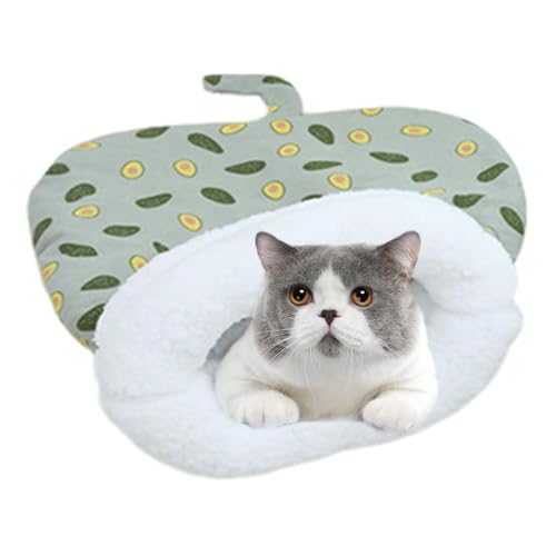 Buerfu Katzenschlafsack, Cat Sleeping Bag Warm Pet Bed Halbgeschlossenes Haustierkuschelbett Soft and Warm Katzenbett Höhlenschlafsack Für Katzen Und Kleine Hund von Buerfu