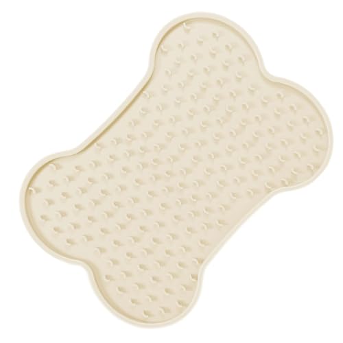 Buerfu Leckmatten für Hunde, Leckmatte für Katzen - Langsame Futtermatte für Haustiere,Knochenförmige Leckmatten, Leckmatte für Hunde und Katzen, Pet Slow Feeder Mat von Buerfu