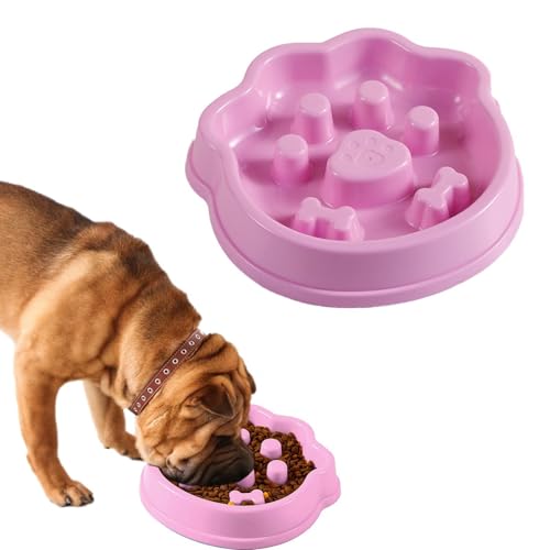 Buerfu Slow Feeder Bowl - Puzzle Bowl Slow Down Eating Dog Feeder - Interaktive Hundenäpfe mit Anti-Rutsch-Basis, lustiger langsamer Futternapf Haustierzubehör von Buerfu