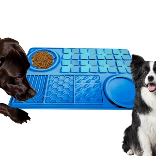 Buerfu Slow Feeder Matte, Leckpads für Hunde - Futter-Leckpads, Slow-Feeder-Schüssel,Futterschnüffelmatte für Hunde, Katzen, Haustiere, Training, Baden, Fellpflege, beruhigend, Langeweile-Reduzierer von Buerfu