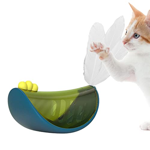 Buerfu Spielzeug für Katzen mit fehlendem Futter,Spielzeug für auslaufendes Tierfutter - Schaukel-Leckspielzeug für Katzen und Hunde,Wiederverwendbares, lustiges Katzenspielzeug mit auslaufendem von Buerfu