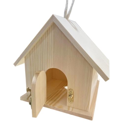 Buerfu Vogelnest für Draußen - Vogelfutterbox aus mit Stange | Outdoor-Dekoration, Haustierhütte, Tierheim für den Außenbereich, Terrasse, Garten, Hof von Buerfu