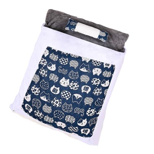 Buerfu Warmer Katzenschlafsack,Katzen-Winterschlafsackbett - Katzennestbett zum Schlafen,Weicher Katzensack, Katzenbett, Kätzchenhöhlenbett, Katzennestbett zum Schlafen, Welpen-Kuschelsack-Katzenhaus von Buerfu