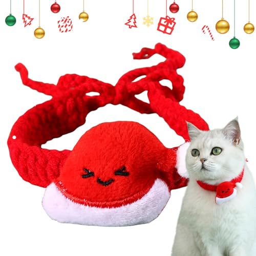 Buerfu Weihnachts-Hundehalsband, Weihnachtshalsbänder für Katzen, Weicher, bequemer Urlaubskragen, Verstellbares Halsband, Weihnachts-Hunde-Outfit für Haustier-Kätzchen-Welpen, von Buerfu