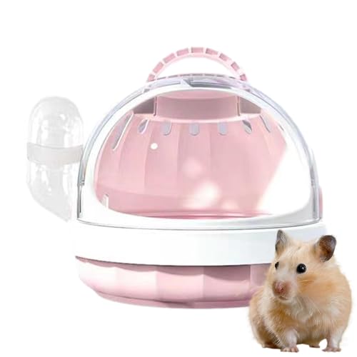 Hamster-Tragetasche, Reisekäfig mit Wasserflasche, tragbarer Hamster-Tragetasche, für Meerschweinchen, Hamster, Igel, Kaninchen von Buerfu