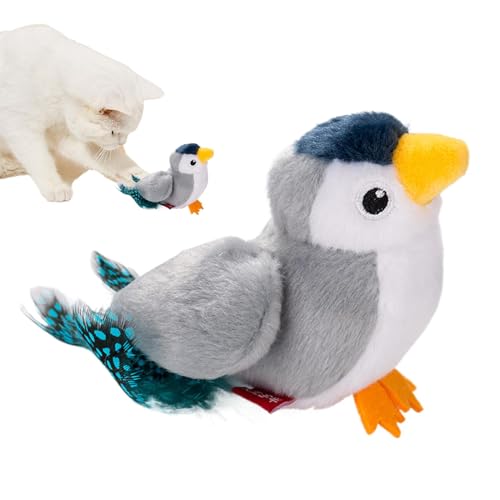 Interaktives Katzenspielzeug Selbstbeschäftigung, Katzenspielzeug Vogel Spielzeug Katze, Interactive Cat Toy, Flapping Bird Cat Toy,Katzenspielzeug Für Hauskatzen Zum Beißen Und Kauen von Buerfu