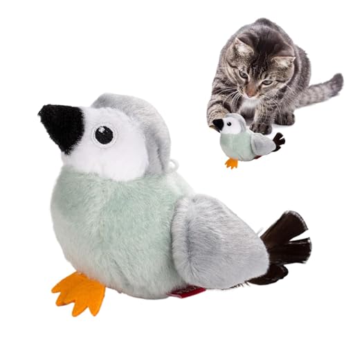 Interaktives Katzenspielzeug Selbstbeschäftigung, Katzenspielzeug Vogel Spielzeug Katze, Interactive Cat Toy, Flapping Bird Cat Toy,Katzenspielzeug Für Hauskatzen Zum Beißen Und Kauen von Buerfu