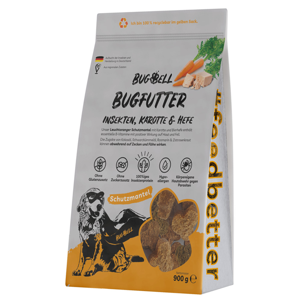 BugBell BugFutter Insekten, Karotte & Hefe - 900 g von BugBell