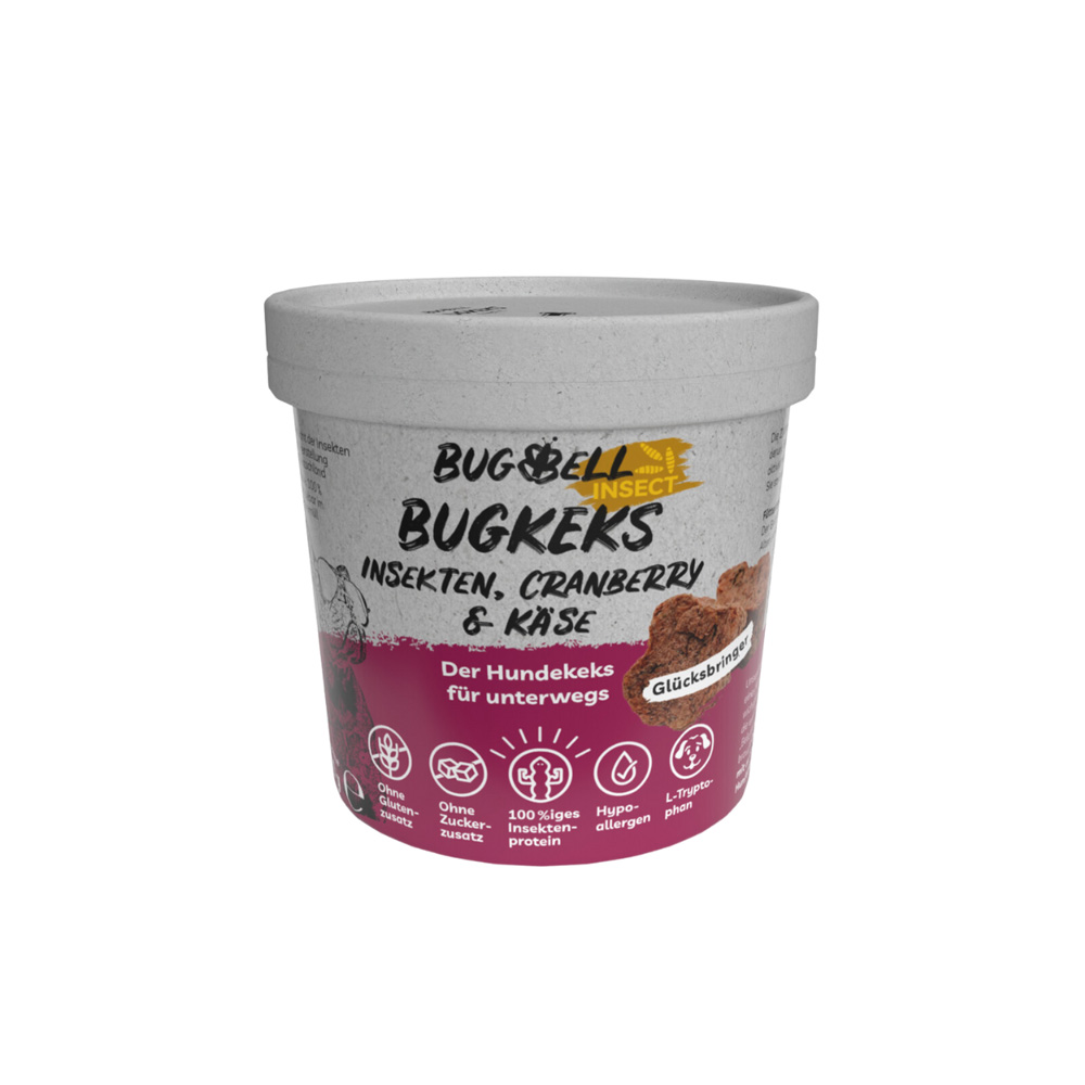 BugBell BugKeks Adult Insekten, Cranberry und Käse - Sparpaket: 4 x 150 g von BugBell