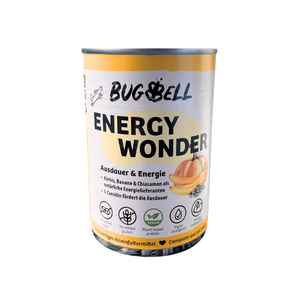 BugBell Energy Wonder Adult Kürbis, Banane & Chiasamen - 12 x 400 g von BugBell