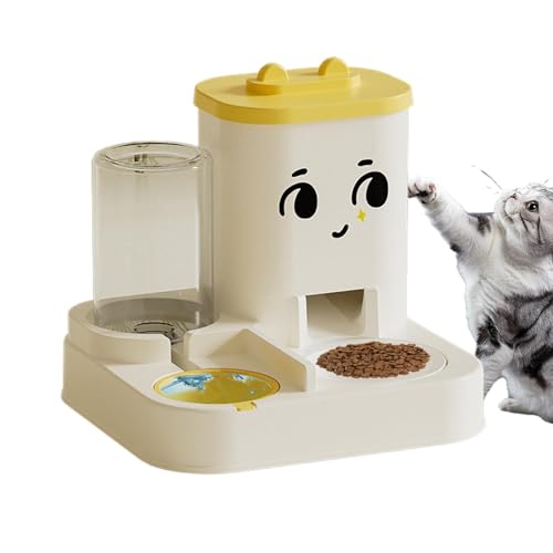 Buhjnmik Automatischer Katzenfutterspender und Wasserspender | 2-in-1 Pet Water Feeder - Auto Feeder Futter- und Wasserspender, Pet Feeder für Katzen und kleine Hunde für drinnen von Buhjnmik