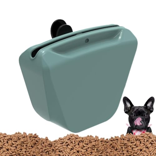 Buhjnmik Hundesnackbeutel, Silikon-Leckerlibeutel - Geruchloser Leckerlihalter für das Hundetraining,Tragbare Reise-Wandertasche mit Haustier-Trainings-Clicker für Hund und Katze von Buhjnmik