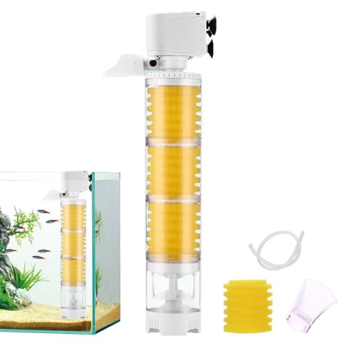 Buhjnmik Innenfilter für Aquarien, Innenfilter für Aquarien, Schildkrötenfilter - Tankfilter Effiziente verbesserte Sauerstoffanreicherung Aquariumfilter,Schwammfilter, Aquariumfilter, leises Design von Buhjnmik