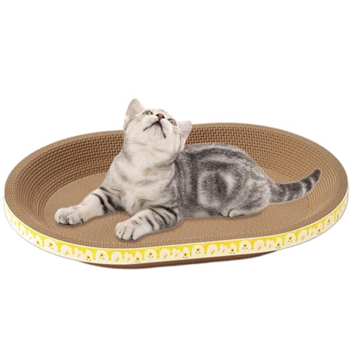 Buhjnmik Katzenkratznapf | Katze Karton Kratzmatte Pad Schüssel | Kratzfest Lounge Bett Sofa Katze Kratzmatte für Möbel Schutz Katzen Kätzchen Training Spielzeug von Buhjnmik