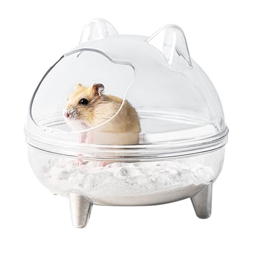 Hamster-Sandbadbehälter - Kleintier-Badewanne Sandbad Toilettenbehälter, Staubbad Für Hamster, Transparenter Hamster-Sand-Badezimmer-Sandkasten, Kleintierkäfig-Zubehör Für Syrischen Hamster-Meerschwei von Buhjnmik