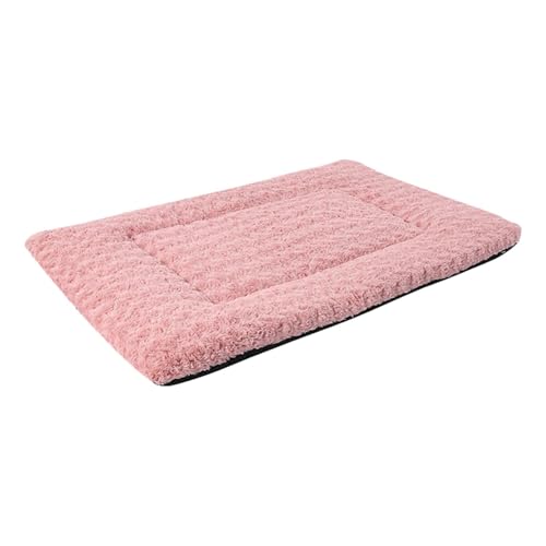 Buhygn Haustier Zwinger Pad und Bett, bequemes Hundetier, Hund und Katzenkissen, leicht zu reinigen, langlebig, 50 x 70 x 4 cm, hellgrau/rosa und weiß/kaffeebraun für Haustiere von Buhygn