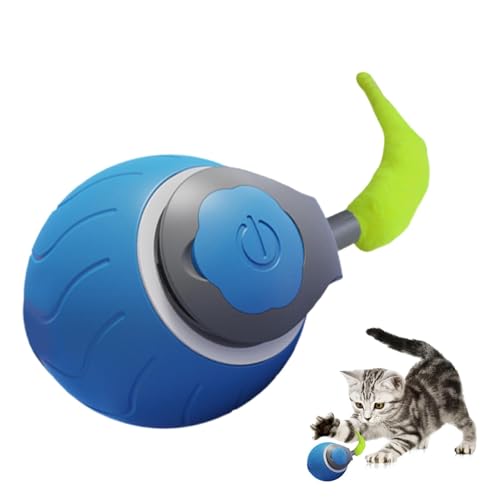 Buhygn Intelligenter interaktiver Katzenspielzeug-Ball | Langeweile im Innenbereich für Katzen | bissfester intelligenter Rollball | Perfektes interaktives Spielzeug für den Innenbereich für Reisen | von Buhygn