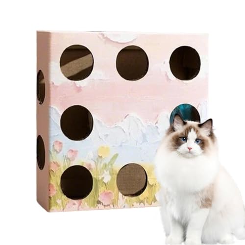 Buhygn Katzen-Puzzle-Box | Interaktives Katzenspielzeug | Feder-Katzenspielzeug | Puzzle-Spielzeug für Katzen | Interaktives Teaser-Spielzeug für Indoor-Katzen, elektrisches von Buhygn