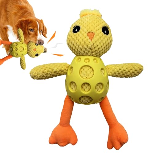 Buhygn Quietschspielzeug für Hunde, gepolstertes Huhn-Kauspielzeug, stabiles Material, energetische Unterhaltung, 26 cm, für aggressive Kauer, langlebiges und weiches Kauspielzeug von Buhygn