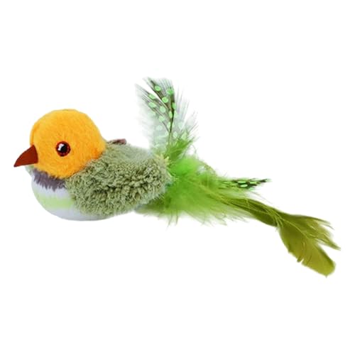 Buhygn Simulation Flapping Chirping Bird Cat Toys, Chirping Birds Cat Toy, Interactive Cat Squeak Toy, Easy to Clean, Long Lasting, 13x8cm for Cats von Buhygn