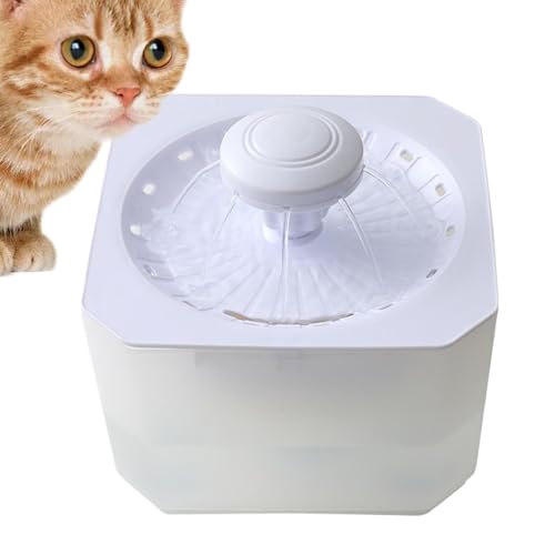 Haustier-Wasserspender, automatischer Brunnen-Wasserspender, Katzen-Wasserbrunnen, energiesparend, sicher für Haustiere, 19 x 19 x 16 cm, grau/weiß für Haustiere Haustier-Wasserspender, automatischer Brunnen-Wasserspender, Katzen-Wasserbrunnen, energiesparend, sicher für Haustiere, 19 x 19 x 16 cm, grau/weiß für Haustiere von Buhygn