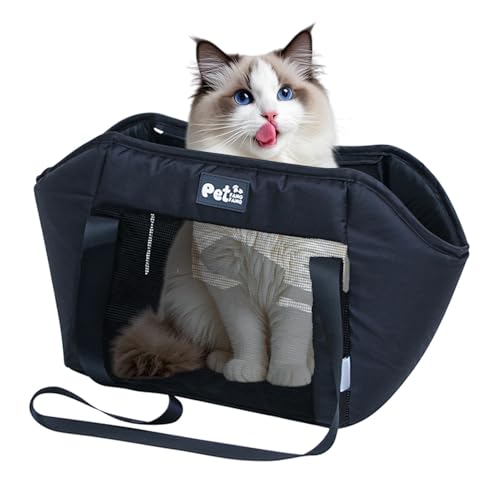 Katzen -Schulterträger, Trägertasche, Haustier Für Haustiere, Atmungsaktives Netzdesign, Verstellbare Tier -Umhängetasche, Grau, Zum Gehen, Fahren, Tierarztbesuche, Outdoor -Reisen von Buhygn