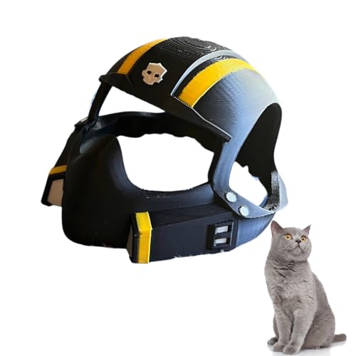 Trendige Haustiermütze, cooler harter Helm, Kleintier-Kopfbedeckung, bequemes Haustierzubehör, sanfter Kopfschutz, gelb, für Katzen, Welpen, Spaziergänge im Freien, lustige Aktivitäten von Buhygn