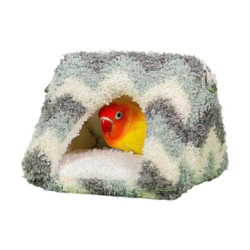 Buhygn Winter Warm Bird Nest House, Hanging Bird Nest House Plush, Guinea Hammock Tent Bed, Stuffed Bird Sleeping House Thickened for Small Pets Sleeping Playing von Buhygn