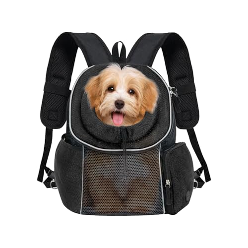 Atmungsaktive Haustier-Tragetasche, verstellbarer Haustier-Rucksack, Haustier-Rucksack für kleine Hunde, Reisetrage für Katzen, Haustier-Wanderrucksack 41,9 x 25,4 x 43,2 cm für kleine, mittelgroße von Buhyujkm