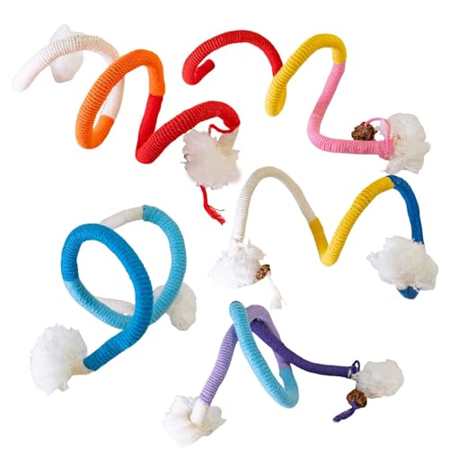 Buhyujkm Chew Toy Cat, Interactive Teething Rope Set, 25.59 inches, Soft Kitten Chewing, Reusable Bite-Resistant Dentals Care Toy for Fresh Breath, Game, Exercise von Buhyujkm