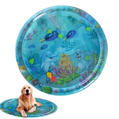 Buhyujkm Haustierwassersensorik, Wasserspielmatte für Hunde - Cool Welpe Water Play Matte Mehrzweck - Leichtes Haustierversorgungsblock für Hunde, Katzen, Welpen, Kätzchen von Buhyujkm