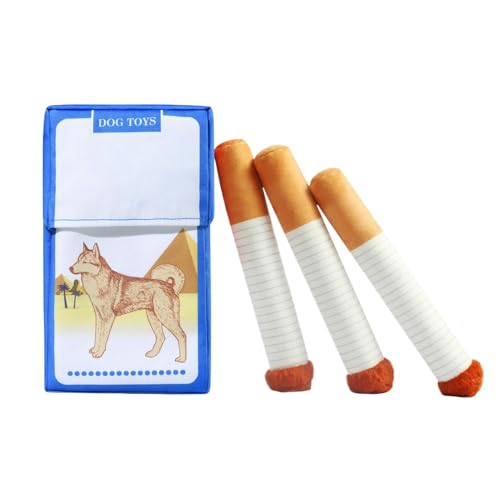 Buhyujkm Quietschendes Hundespielzeug, interaktives Kauspielzeug, tragbares Haustier-Biss-Training für Zuhause oder Reisen, 18 x 3 cm, 150 g, Plüsch- und bissfestes Netzgewebe von Buhyujkm