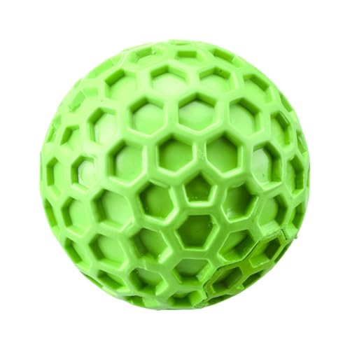 Buhyujkm Quietschendes Hundespielzeug aus Gummi, interaktiver Kauball, robustes Haustier-Trainingsspielzeug, sicherer Quietsch-Spielball, perfekt für Welpen, Wohnzimmer, Zuhause, Schlafzimmer, von Buhyujkm