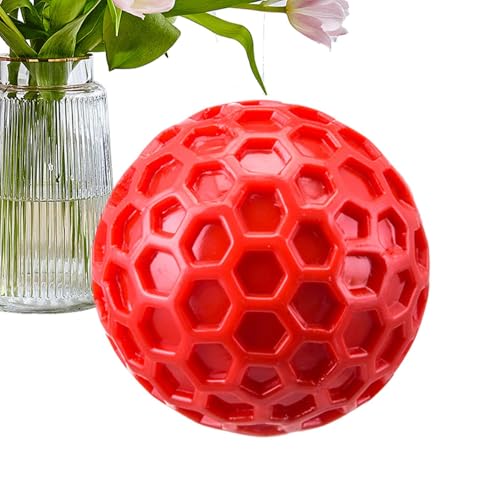 Buhyujkm Quietschspielzeug für Hunde, interaktiver Zahnreinigungsball, 2,17 und 2,56 Zoll, stabiles Kauspielzeug für Welpen und Haustiere, drinnen und draußen, thermoplastische Gummimaterialien von Buhyujkm