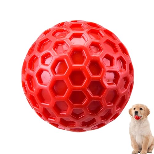 Buhyujkm Quietschspielzeug für Hunde, interaktiver Zahnreinigungsball, 2,17 und 2,56 Zoll, stabiles Kauspielzeug für Welpen und Haustiere, drinnen und draußen, thermoplastische Gummimaterialien von Buhyujkm