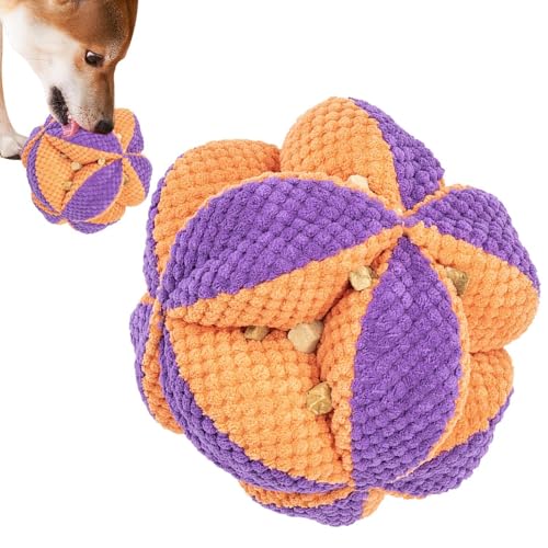 Buhyujkm Schnüffelball für Hunde, Puzzle-Bälle, Anreicherungsspielzeug, (18 x 18 cm), bissfestes Spielzeug, Leckerli für langsames Füttern, mittelgroß, mehrfarbig, für das Training natürlicher von Buhyujkm