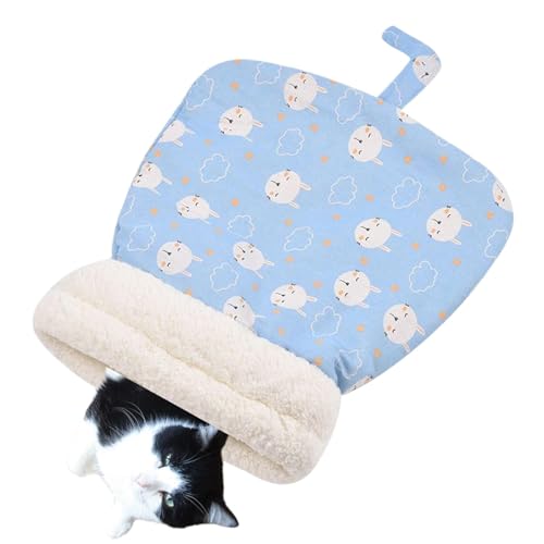 Buhyujkm Cat Bed Cave, Kitten Warming Pad, Plush Cat Sack, Windproof Pet Sleeping Bag, Cozy Dog Cave Bed, Soft Puppy Cushion, Indoor Pet Hideaway, Cat Cave Bed, Warm Pet Sack, Pet Cave Sleeping Bag von Buhyujkm